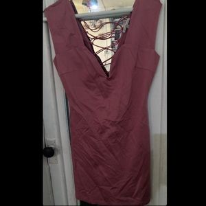 Pink Back Lace Dress